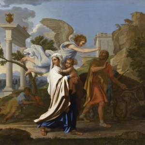The Flight to Egypt by Nicolas Poussin, Musée des Beaux-arts de Lyon