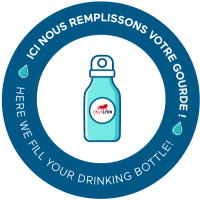 Sticker de Gourde Friendly "Ici nous remplissons votre gourde"