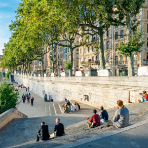 The banks of the Saône River in Lyon © Delphine Castel